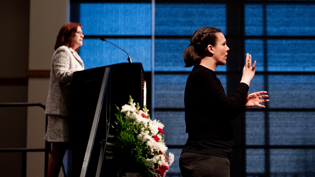 A sign language interpreter 