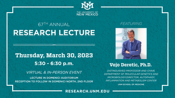 Vojo Deretic recognized as 67th Annual Research Lecture awardee 