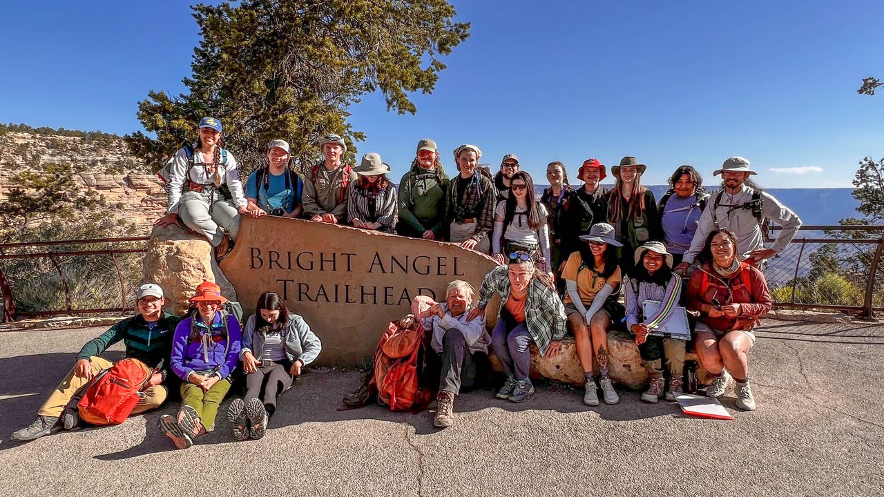 Field camp group photograph at the Grand Canyon