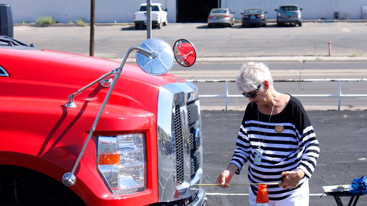 PATS Roadeo committee judge assessing the driver