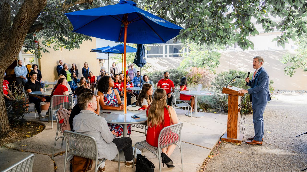 Mayor Keller speaks at the University Club