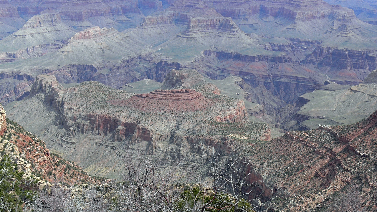 Researchers view from the Grand Canyon study site.
