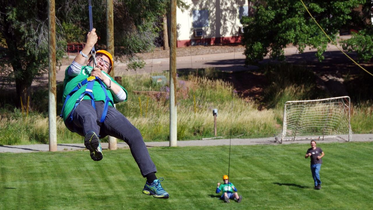 Fun on the zipline 