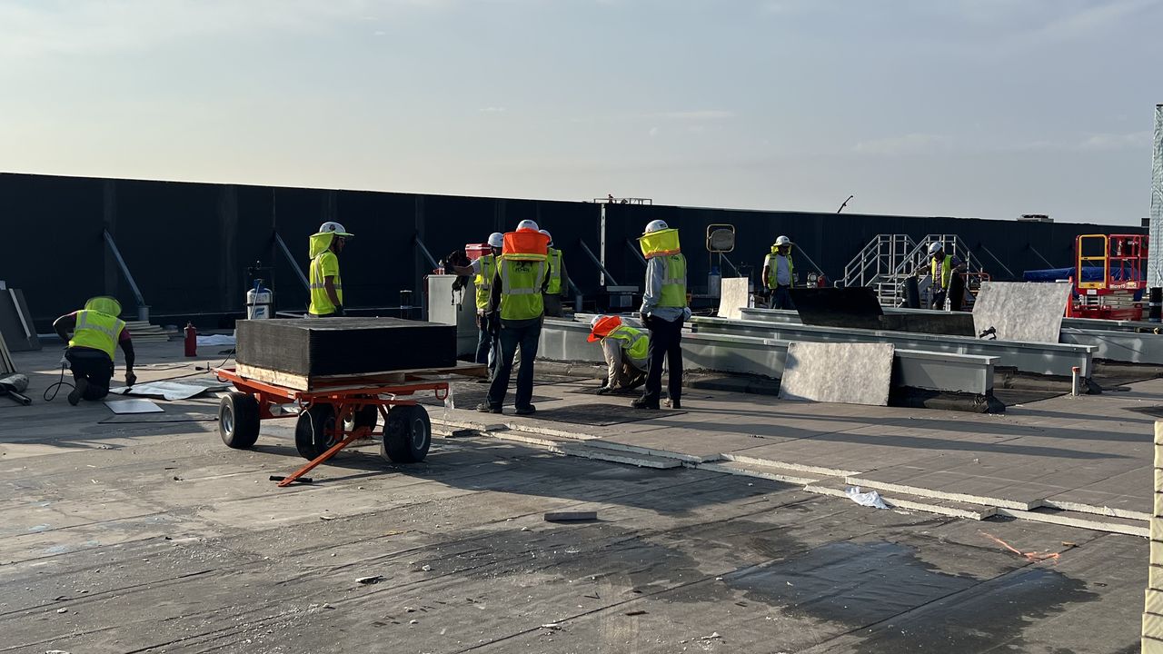 Construction workers monitored during study