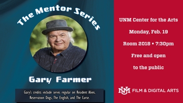 Acclaimed Native American actor guest of Film & Digital Arts Mentor Series 