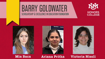 Goldwater Foundation selects three UNM students as 2024-2025 scholars 