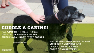 Paws for a study break - Cuddle a Canine Event returns for the spring