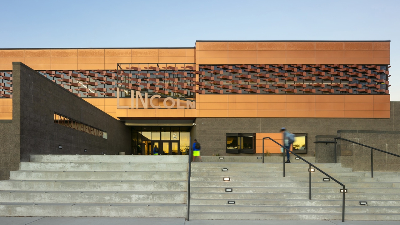 The front entrance of