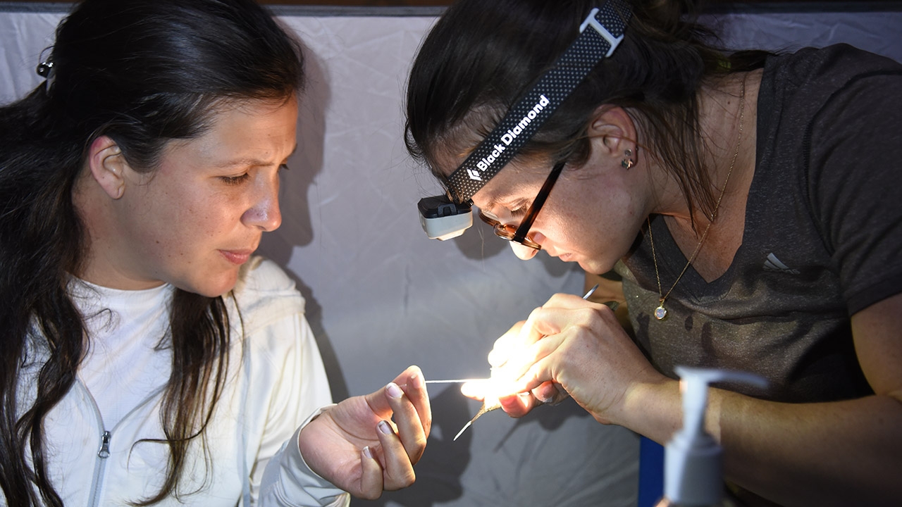 Jessie Williamson (r.) and co-author 