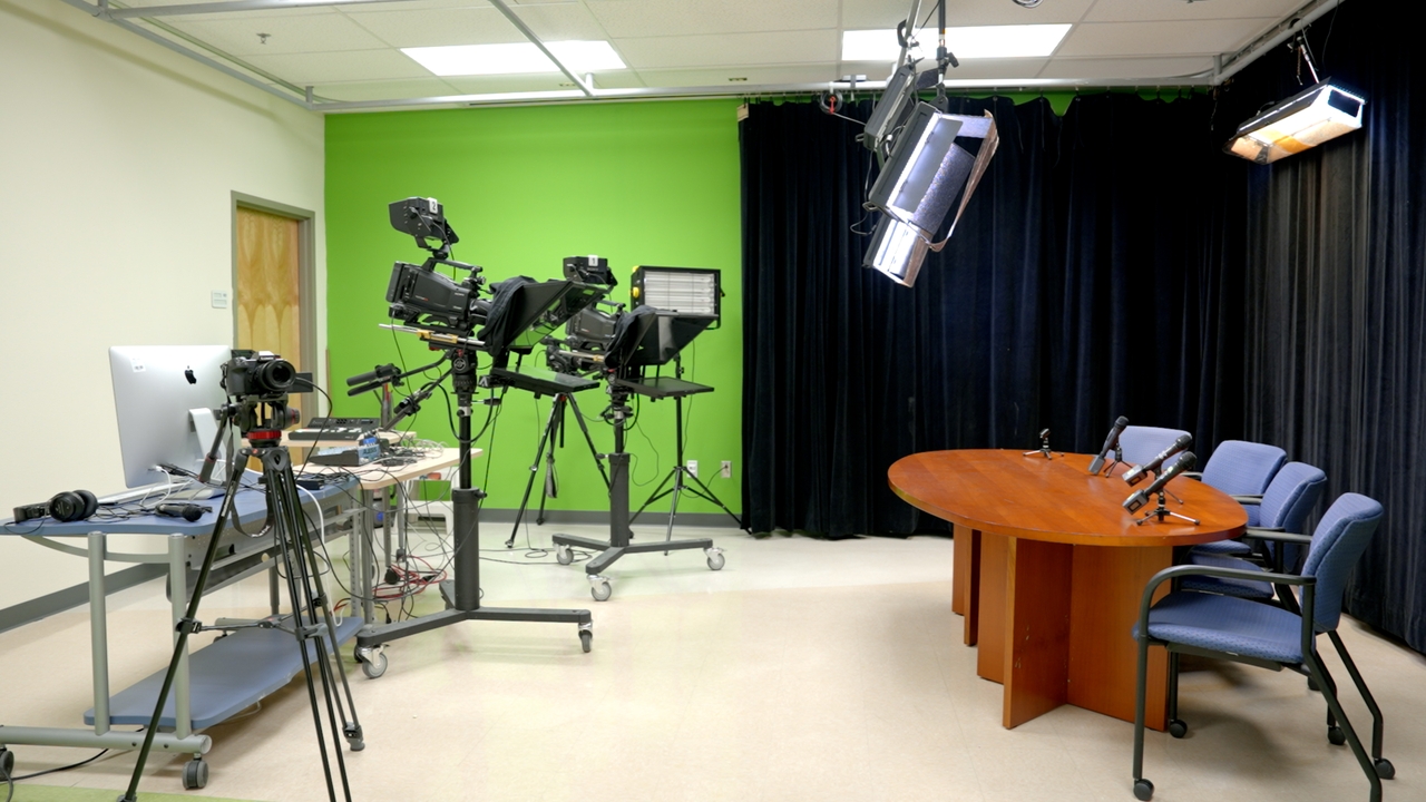 Communication and Journalism live stream studio 