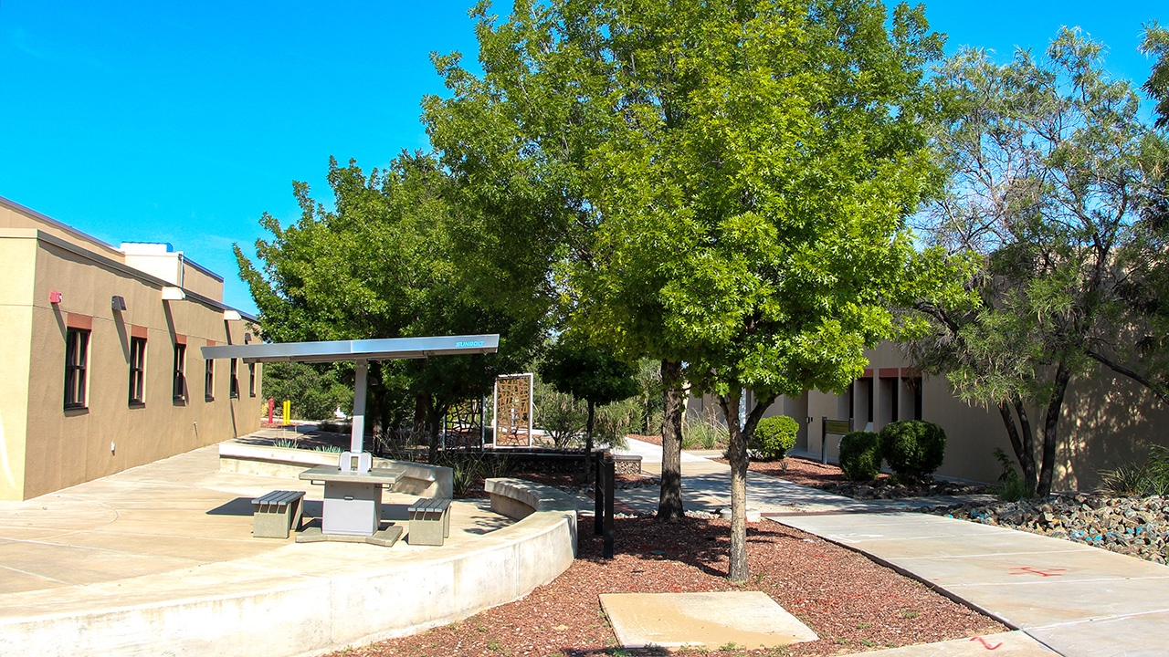 UNM-Valencia will conjoin the two buildings above as part of its Health Sciences renovation plan.