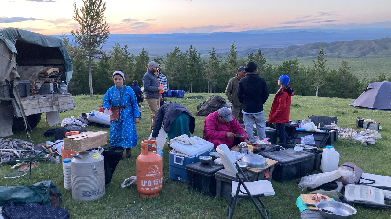 At camp in Mongolia 