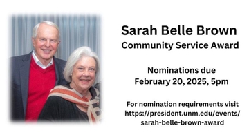 Annual Sarah Belle Brown Award nominations now open