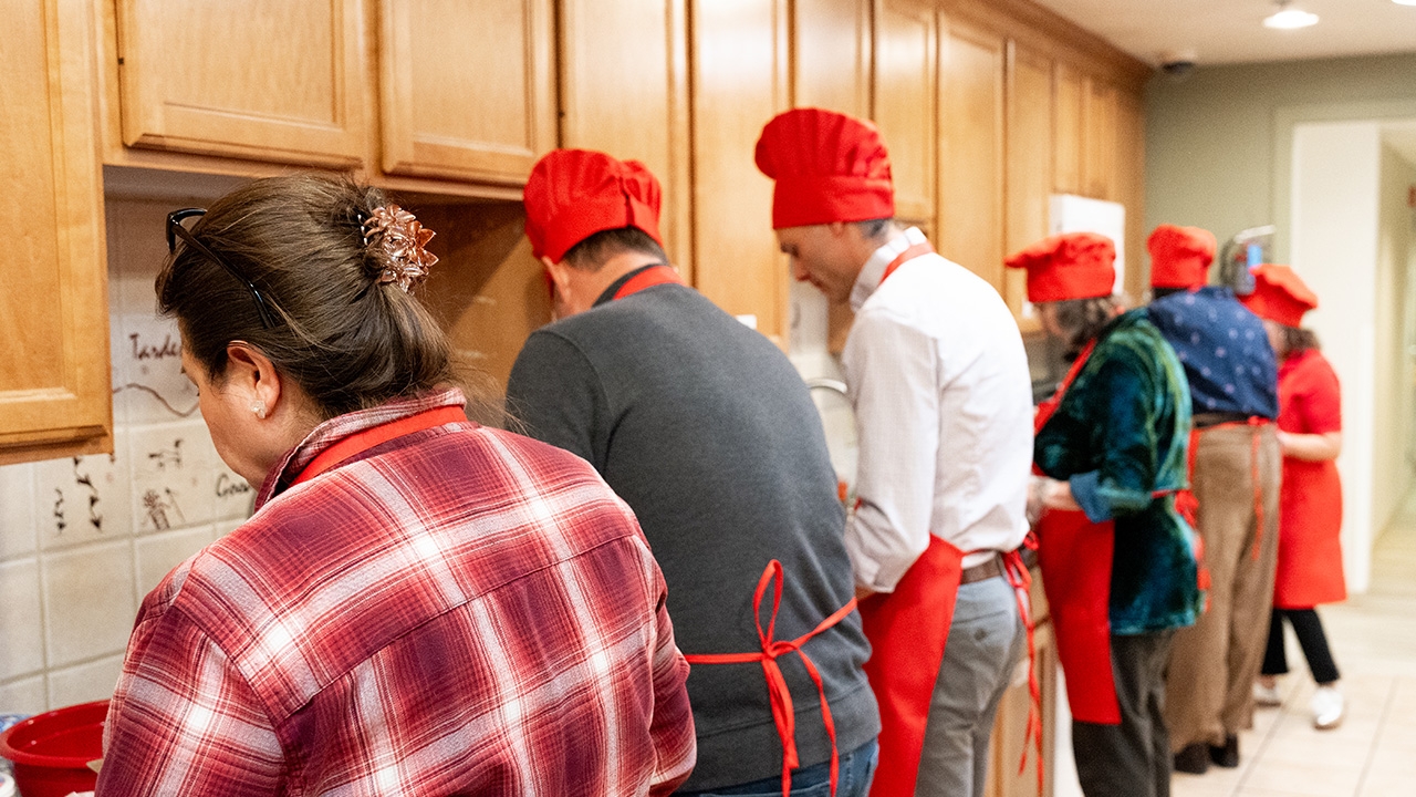 An assembly line 