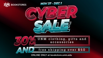 UNM Bookstores announce Cyber Sale featuring 30% off 