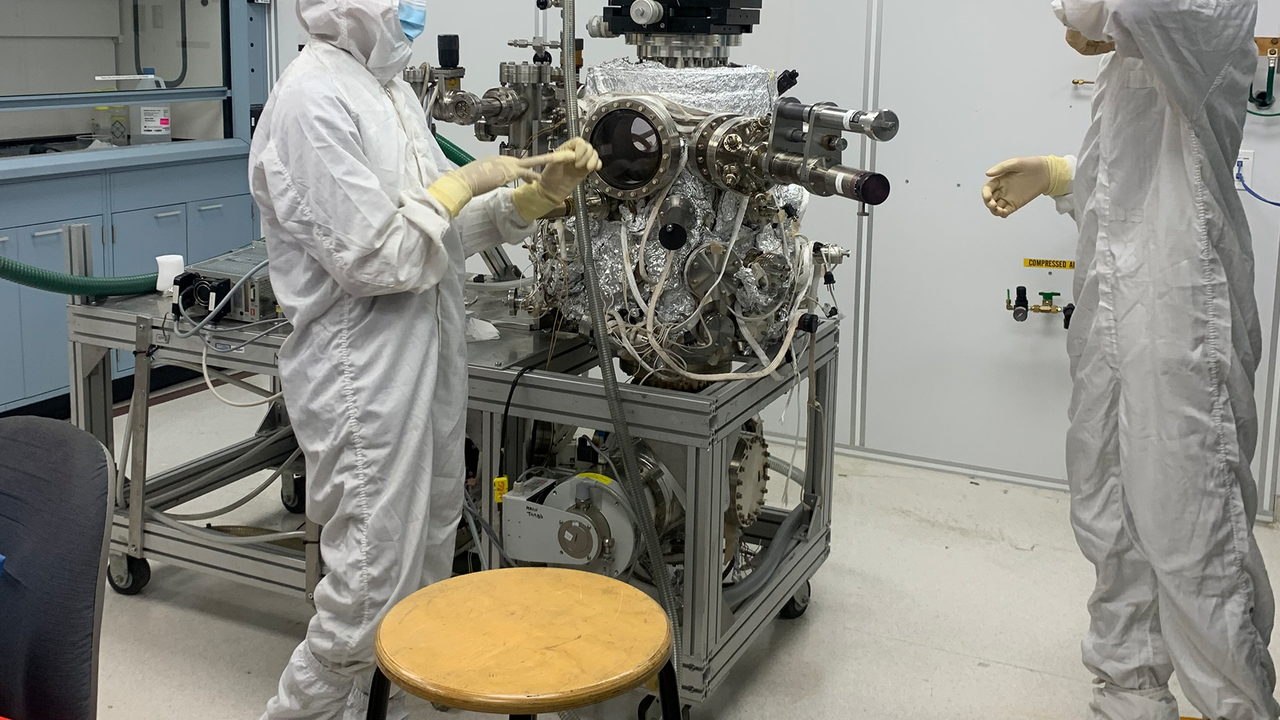 Researchers in a clean room 