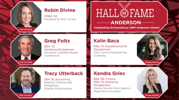 UNM Anderson School announces the 37th Hall of Fame Honorees