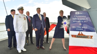 Tripoli (LHA 7) Christening