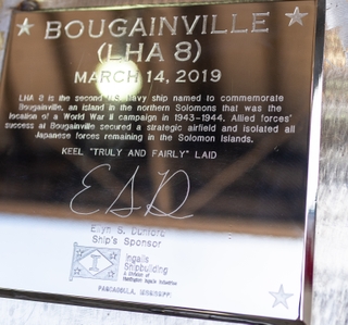 Official Keel Plate for Bougainville (LHA 8)