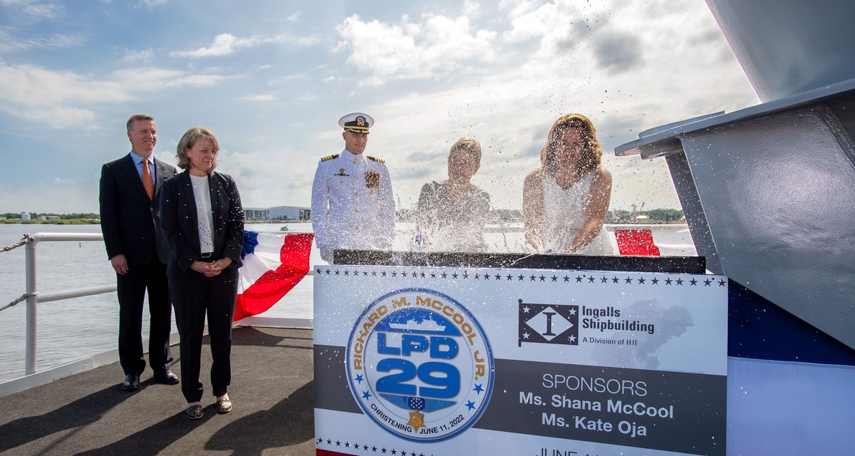 HII Christens Richard M. McCool Jr. (LPD 29)