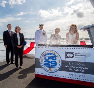 HII Christens Richard M. McCool Jr. (LPD 29)