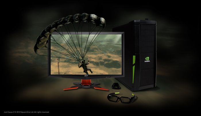3D Vision 3D PC Acer Monitor Just Cause 2