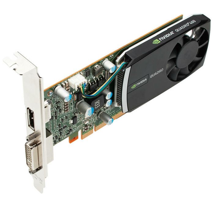 NVIDIA Quadro 400 - top side 3 quarter image