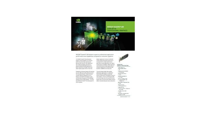 NVIDIA Quadro 400 datasheet