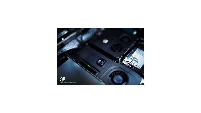 NVIDIA All-In-One GPU for the HP Z1 (overhead close-up)