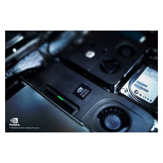 NVIDIA All-In-One GPU for the HP Z1 (overhead close-up)