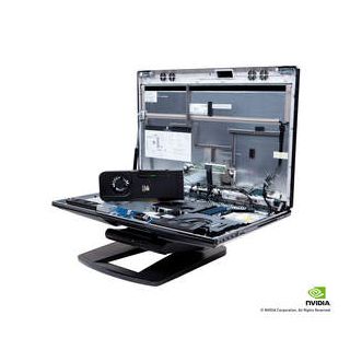 NVIDIA All-In-One discrete GPU sitting on internal components tray of the HP Z1