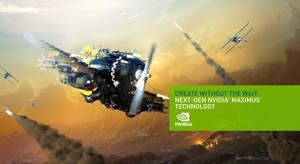 Key Visual (1): Create Without the Wait. Next-Generation NVIDIA Maximus Technology