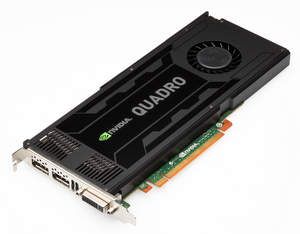 A high-end card that delivers blazing-fast performance for graphics-intensive applications, the NVIDIA Quadro K4000 -- built on the ultra-efficient NVIDIA Kepler architecture -- has 3GB of onboard memory, multi-monitor support and stereo capability in ...