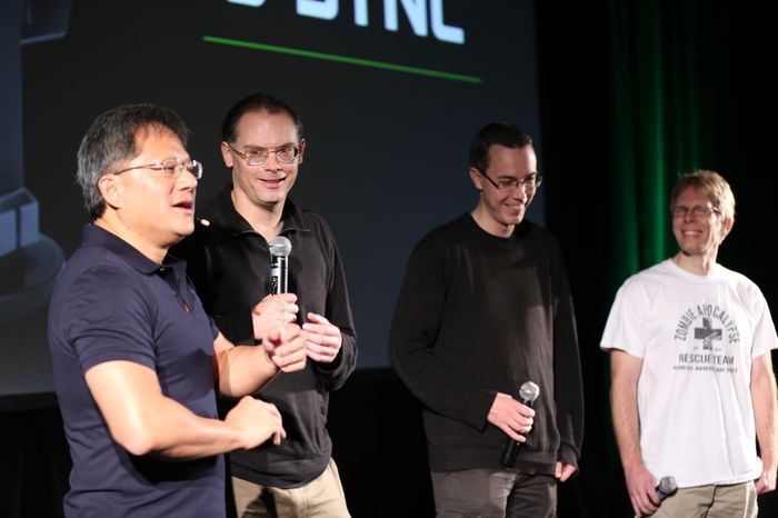 Jensen Huang With Legendary Game Developers