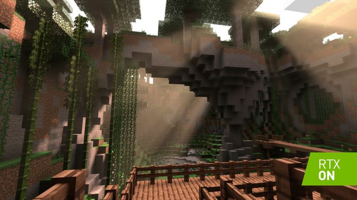 Minecraft with RTX On