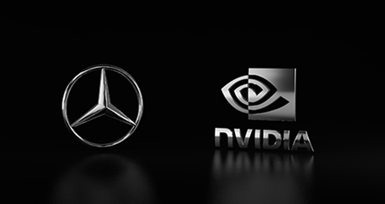 Mercedes-Benz and NVIDIA Logos