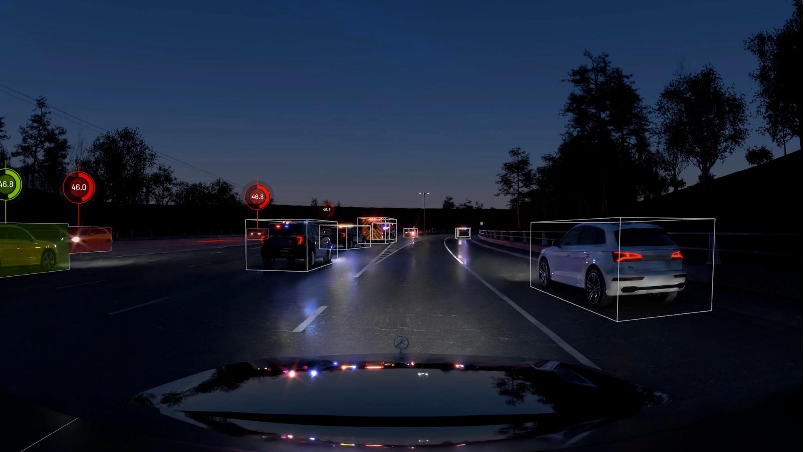 NVIDIA DRIVE Map Night Scene