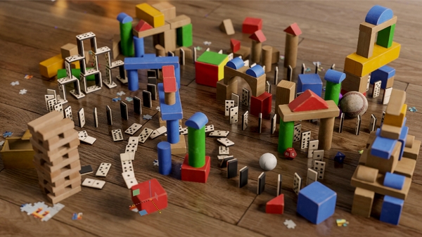 NVIDIA Omniverse Connections - Dominos