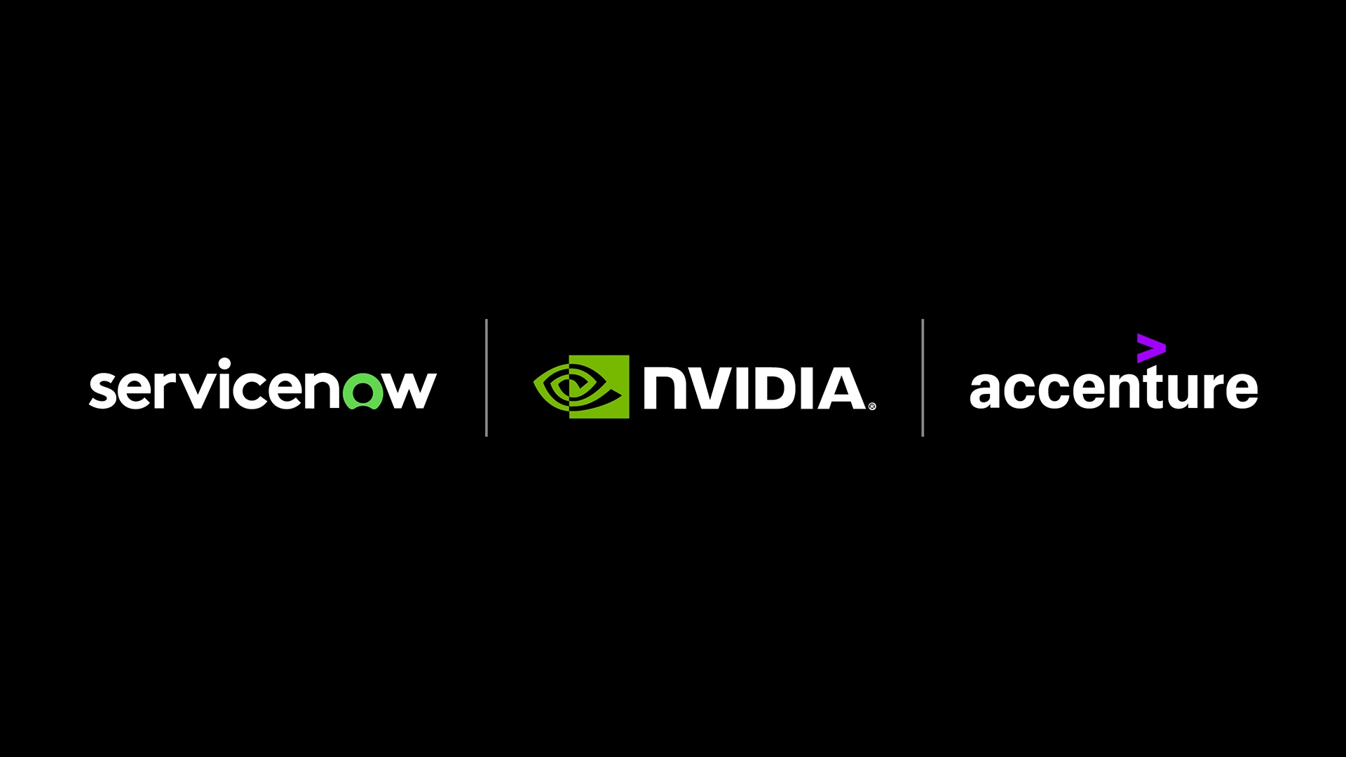 ServiceNow NVIDIA Accenture Logos