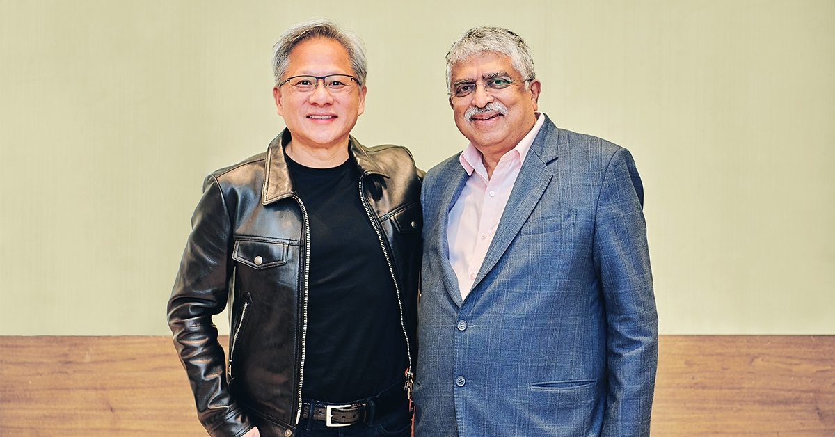 NVIDIA Jensen Huang and Infosys Nandan Nilekani