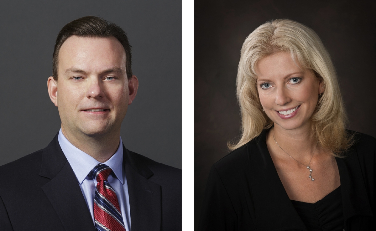 Matthew Braeger (left) and Nicole Kitowski