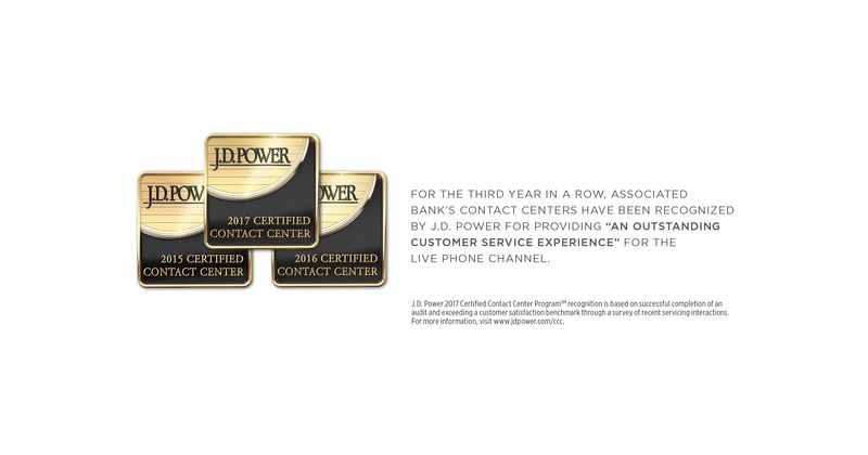 Associated Bank’s Contact Centers certified for third year by J.D. Power  