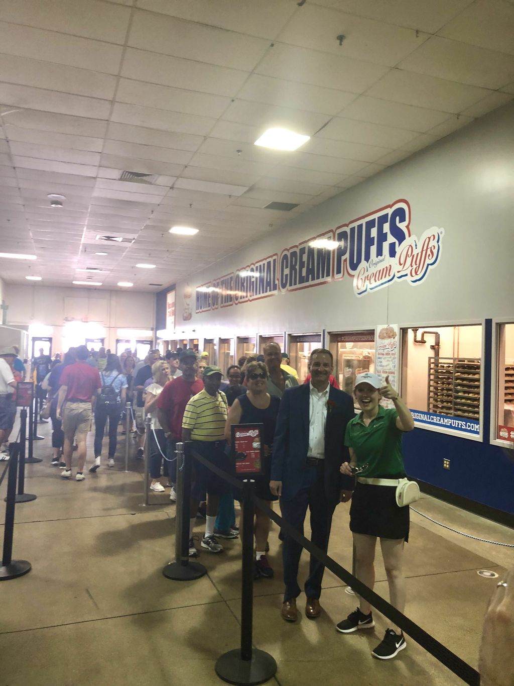 Christopher Piotrowski surprised 100 Wisconsin State Fair visitors with cream puffs.