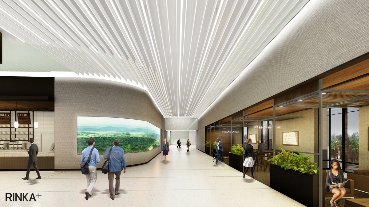Rendering of the Tower Concourse at the Associated Bank Milwaukee Center