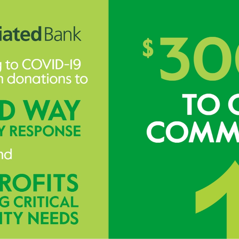 Associated Bank commits $300,000 to support local COVID-19 relief efforts in Wisconsin, Illinois and Minnesota