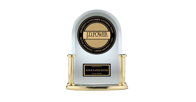 Associated Bank ranks #1 in Customer Satisfaction Study with Retail Banking in the Upper Midwest by J.D. Power  