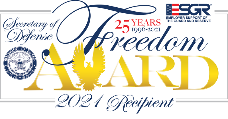 Department of Defense announces 2021 Recipients of Secretary of Defense Employer Support Freedom Award