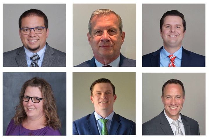 Left to right: Michael Gaona, Rich Pondel, Alex Steinhaus, Jennifer VanHulle, Alex Williams and Thomas Wolf