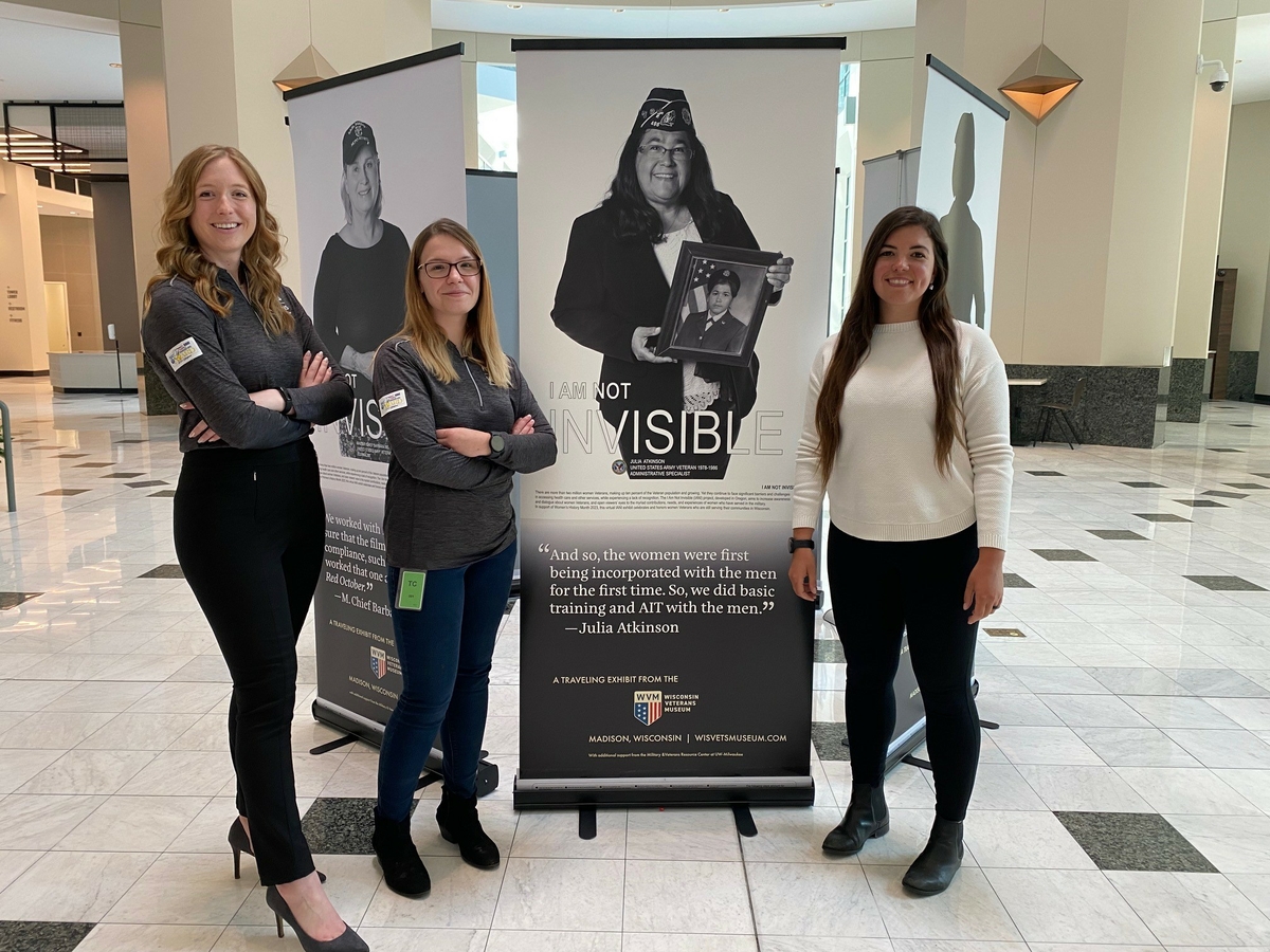 Mallory Lepkowski, Alorah Mence and Bonnie Atkinson of Associated Bank