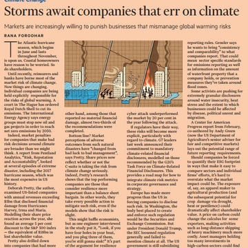 Storms await companies that err on climate